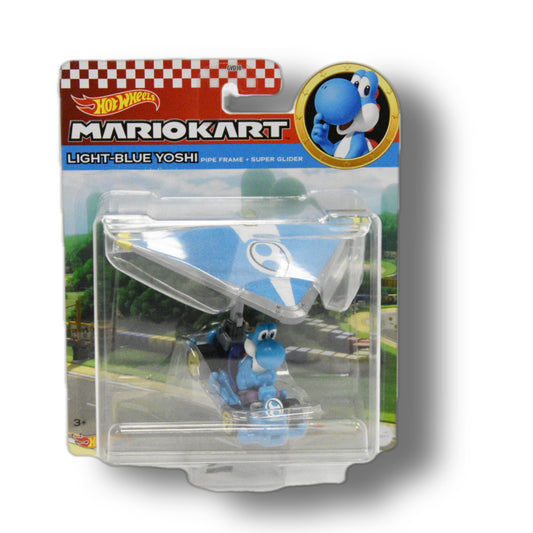 Hot Wheels MarioKart Light blue Yoshi